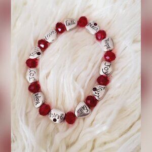 Stylish Beaded Words Handmade Crystal Bracelet.🌴